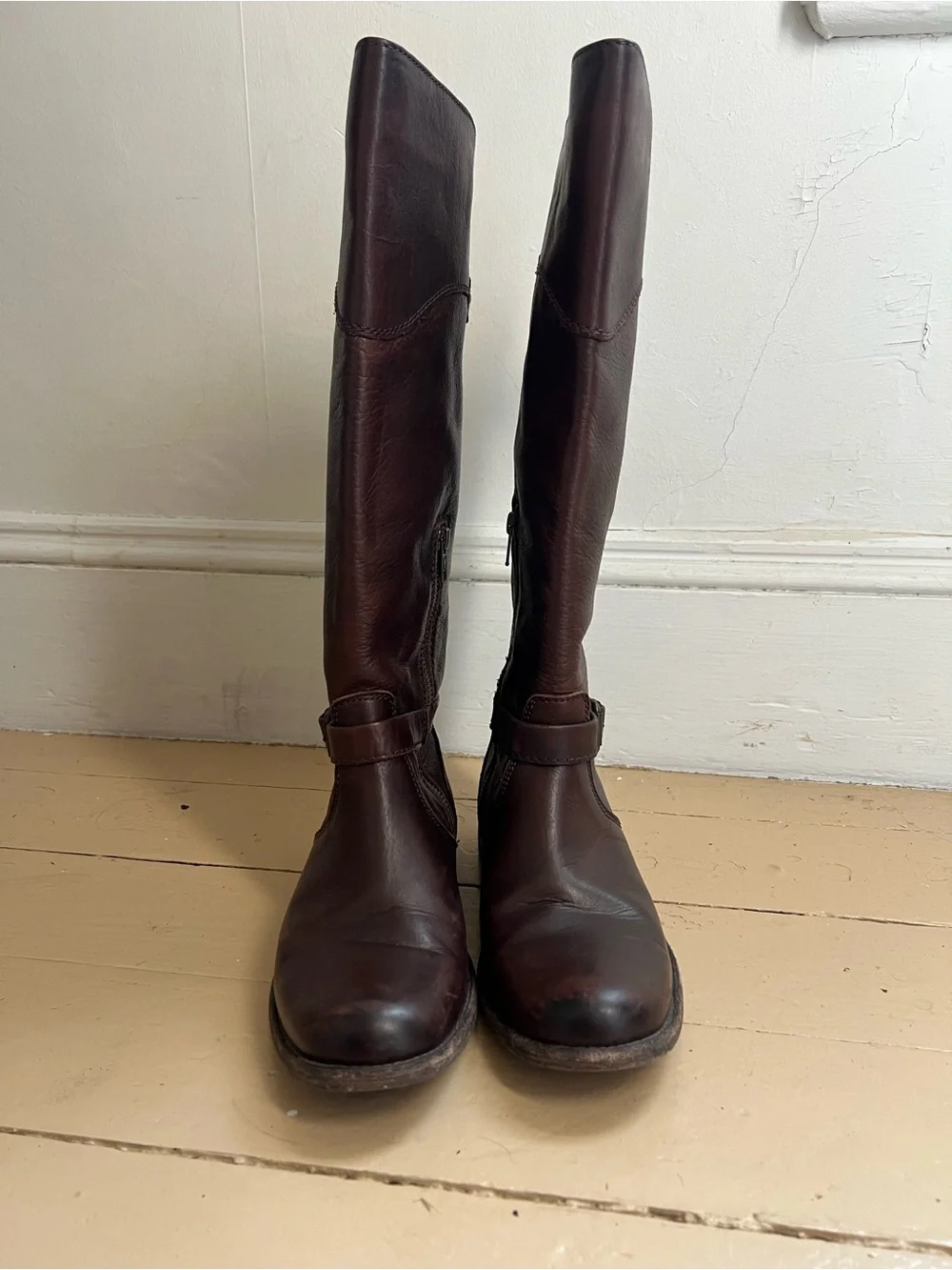 Frye Brown Leather Phillip Tall Riding Boots 8B